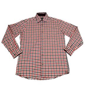 Countess Mara Men's Shirt Button Up Plaid Long Sleeve‎ Multicolor Size S